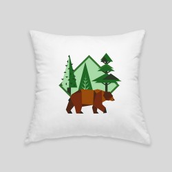 Brown bear cushion • 