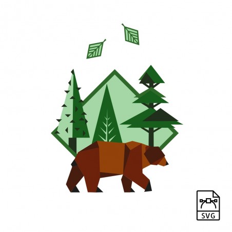 Brown bear - Vector graphics • 